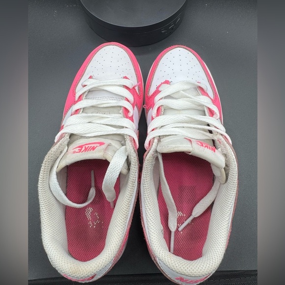 Nike Pink and White Dunk Low Sneakers - Picture 8 of 9